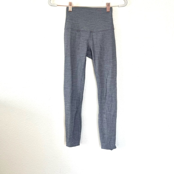 Lululemon Align SHR Nulu Gray High Rise Crop Leggings 2 $98 - Picture 3 of 10
